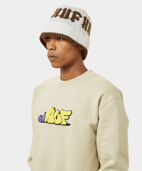 HUF（ハフ）の「CLASSIC KNIT BUCKET HAT（ハット・メンズ・ベージュ系その他/ブラック・ONE SIZE）」の12枚目の写真