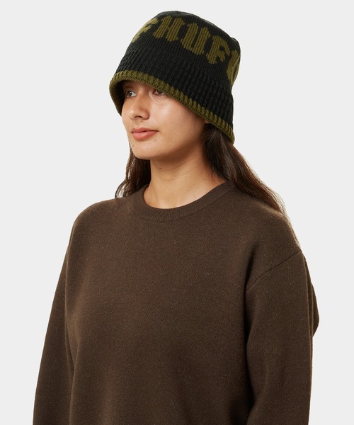 HUF（ハフ）の「CLASSIC KNIT BUCKET HAT（ハット・メンズ・ベージュ系その他/ブラック・ONE SIZE）」の11枚目の写真