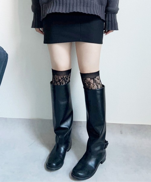 IMARI（イマリ）の「【 IMARI / イマリ 】  総レース ハイソックス（ソックス/靴下・レディース・ホワイト/ブラック/ブラック系その他/ホワイト系その他・FREE）」の5枚目の写真