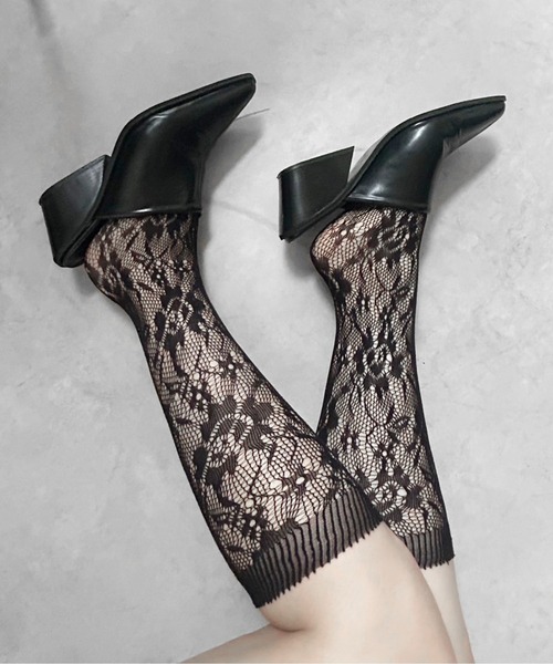 IMARI（イマリ）の「【 IMARI / イマリ 】  総レース ハイソックス（ソックス/靴下・レディース・ホワイト/ブラック/ブラック系その他/ホワイト系その他・FREE）」の11枚目の写真