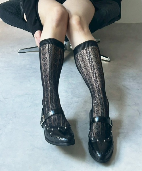 IMARI（イマリ）の「【 IMARI / イマリ 】  総レース ハイソックス（ソックス/靴下・レディース・ホワイト/ブラック/ブラック系その他/ホワイト系その他・FREE）」の21枚目の写真