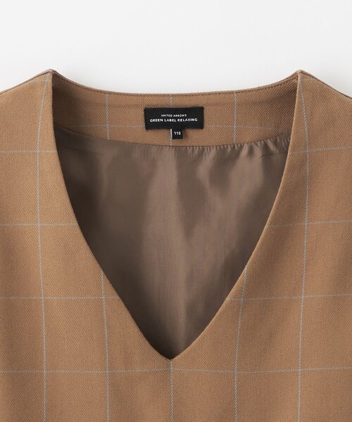 green label relaxing（グリーンレーベルリラクシング）の「チェック ベスト + タックスカート セット / キッズ 100cm-130cm（スーツセット・キッズ・その他1・100cm/110cm/120cm/130cm）」の19枚目の写真