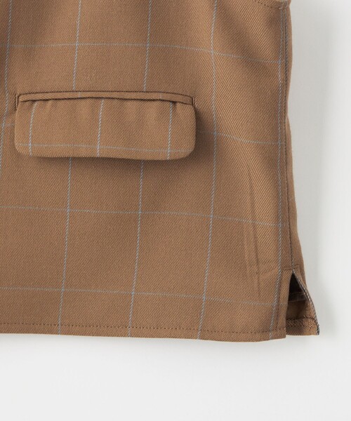 green label relaxing（グリーンレーベルリラクシング）の「チェック ベスト + タックスカート セット / キッズ 100cm-130cm（スーツセット・キッズ・その他1・100cm/110cm/120cm/130cm）」の14枚目の写真