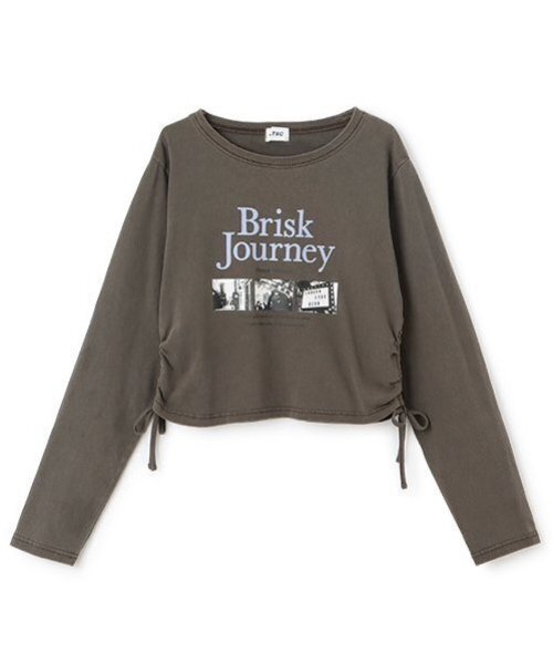 LOVETOXIC(ラブトキシック)の「【LTXC】【綿100%】ピグメントちびT(Tシャツ/カットソー・キッズ・チャコール/ブラウン・S/M/L)」の3枚目の写真