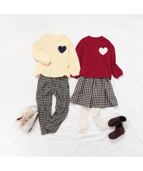 apres les cours（アプレレクール）の「【リンク】インパンツ付きギャザースカート（スカート・キッズ・ブラック/レッド/キナリ・80/90/100/110/120/130/140）」の12枚目の写真