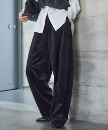 バレルレッグベロアカーブパンツ