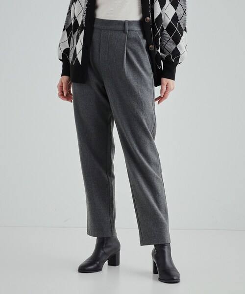 SHOO・LA・RUE（シューラルー）の「◆【洗える】あったか両面起毛テーパードパンツ（その他パンツ・レディース・グレー系1/ベージュ系1/チャコールグレー/ブラック・01/02/03/04/05）」の5枚目の写真