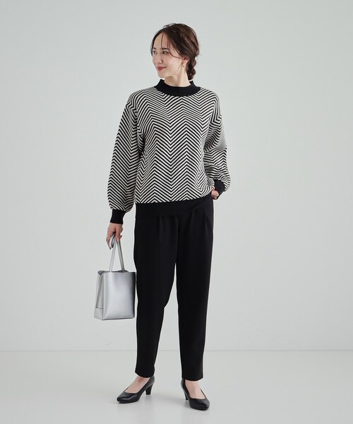 SHOO・LA・RUE（シューラルー）の「◆【洗える】あったか両面起毛テーパードパンツ（その他パンツ・レディース・グレー系1/ベージュ系1/チャコールグレー/ブラック・01/02/03/04/05）」の11枚目の写真