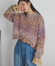 Libra Cue（リブラ キュー）の「ラメニットプルオーバー（ニット/セーター）」