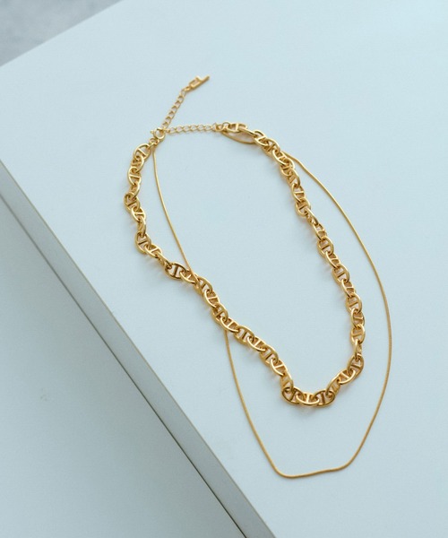 ADAM ET ROPE'(アダムエロペ)の「LES BIJOUX レイヤードネックレス(ネックレス・レディース・ゴールド/シルバー・FREE)」の3枚目の写真