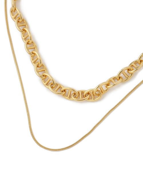 ADAM ET ROPE'(アダムエロペ)の「LES BIJOUX レイヤードネックレス(ネックレス・レディース・ゴールド/シルバー・FREE)」の9枚目の写真