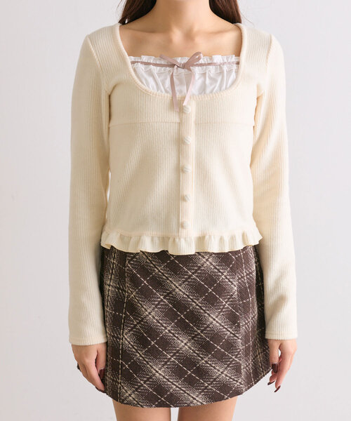 OLIVE des OLIVE(オリーブデオリーブ)の「【SNSで大バズり中!】ドッキングプルオーバー(Tシャツ/カットソー・レディース・ピンク/ブラック/アイボリー・FREE)」の20枚目の写真