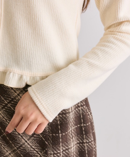 OLIVE des OLIVE(オリーブデオリーブ)の「【SNSで大バズり中!】ドッキングプルオーバー(Tシャツ/カットソー・レディース・ピンク/ブラック/アイボリー・FREE)」の9枚目の写真