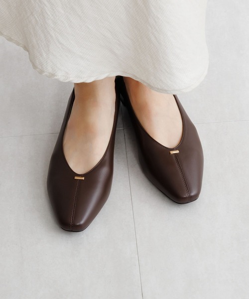 HIMIKO ZOZOTOWN限定 ゴールドメタルアクセントパンプス 23cm セール】【HIMIKO】【ZOZOTOWN限定デザイン】【本革】ゴールドメタル