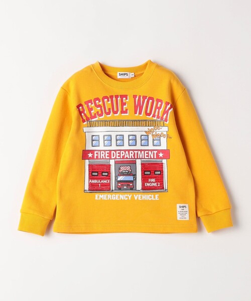 SHIPS Colors（シップス カラーズ）の「SHIPS Colors: 80～130cm / エマージェンシー ビハイクル(消防車) スウェット（スウェット・キッズ・グレー/ブルー/ブラック/イエロー・80/90/100/110/120/130）」の11枚目の写真
