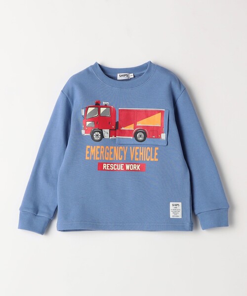 SHIPS Colors（シップス カラーズ）の「SHIPS Colors: 80～130cm / エマージェンシー ビハイクル(消防車) スウェット（スウェット・キッズ・グレー/ブルー/ブラック/イエロー・80/90/100/110/120/130）」の15枚目の写真