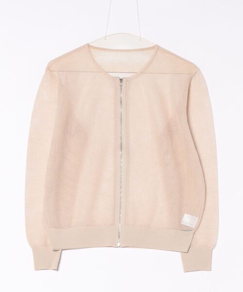 TITE IN THE STORE（ティテ　インザ　ストア）の「メッシュ編みジップニットカーディガン（カーディガン/ボレロ・レディース・ブラック/ベージュ/パープル・38）」の22枚目の写真