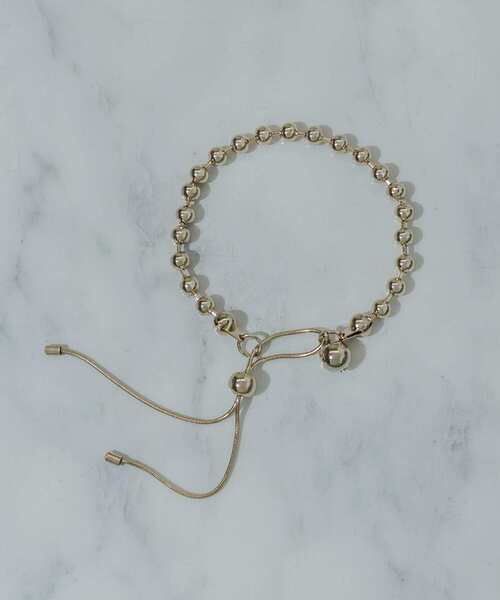 SMELLY(スメリー)の「メタルボールスライドブレスレット(ブレスレット・レディース・ゴールド・-)」の5枚目の写真