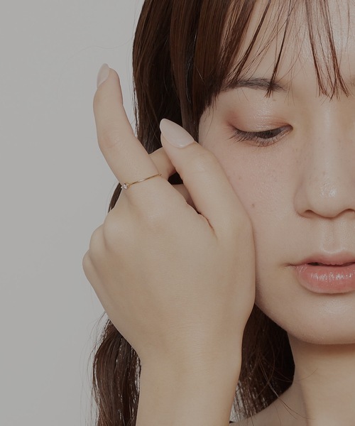 AKEL(アケル)の「【AKEL】アケル/ ジルコニアリング / 金属アレルギー対応リング(サージカルステンレス)(リング・レディース・ゴールド・#11/#15/#13)」の1枚目の写真