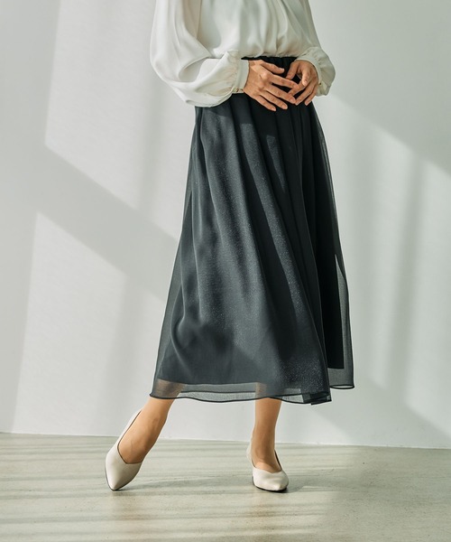 LEPSIM（レプシィム）の「【入卒式／セレモニー】タックフレアスカート　207776（スカート・レディース・ブラック/ライトベージュ・FREE）」の14枚目の写真