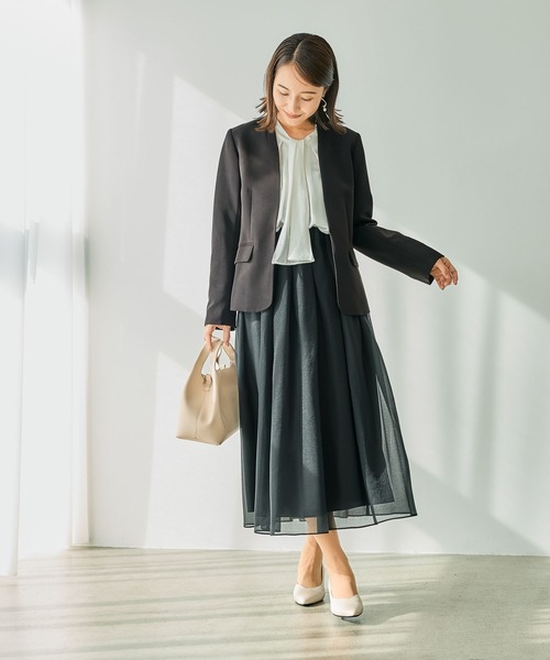 LEPSIM（レプシィム）の「【入卒式／セレモニー】タックフレアスカート　207776（スカート・レディース・ブラック/ライトベージュ・FREE）」の16枚目の写真