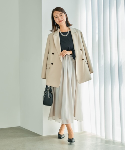 LEPSIM（レプシィム）の「【入卒式／セレモニー】タックフレアスカート　207776（スカート・レディース・ブラック/ライトベージュ・FREE）」の20枚目の写真