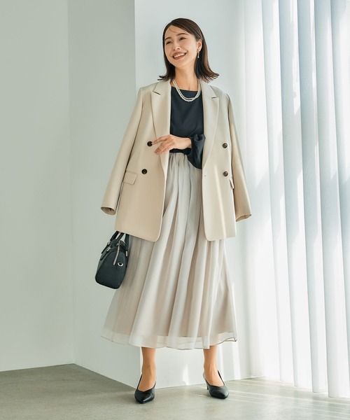 LEPSIM（レプシィム）の「【入卒式／セレモニー】タックフレアスカート　207776（スカート・レディース・ブラック/ライトベージュ・FREE）」の21枚目の写真