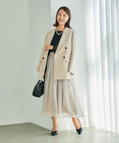 LEPSIM（レプシィム）の「【入卒式／セレモニー】タックフレアスカート　207776（スカート・レディース・ブラック/ライトベージュ・FREE）」の22枚目の写真