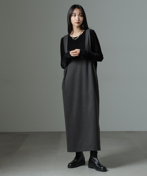 NANO universe（ナノユニバース）の「シアーベロアロングTシャツ（Tシャツ/カットソー・レディース・ブラック/イエロー/アイボリー・FREE）」の22枚目の写真