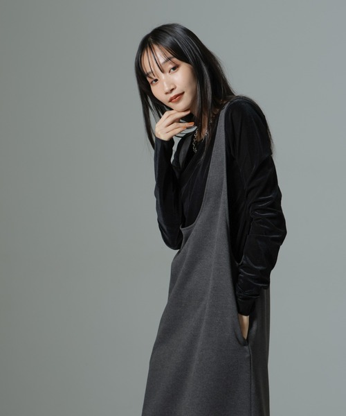 NANO universe（ナノユニバース）の「シアーベロアロングTシャツ（Tシャツ/カットソー・レディース・ブラック/イエロー/アイボリー・FREE）」の20枚目の写真