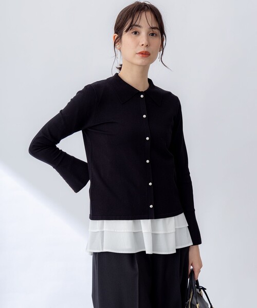 組曲(クミキョク)の「ベア天シャツコンビティアード ロングTシャツ(Tシャツ/カットソー・レディース・アイボリー系1/アイボリー系・6/5/7)」の12枚目の写真