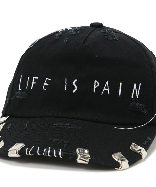 AZS TOKYO(アザストーキョー)の「AZS TOKYO/アザストウキョウ/”LIFE IS PAIN”CAP(キャップ・レディース・ブラック・F)」の5枚目の写真