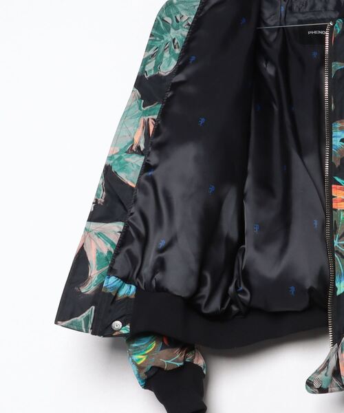 PHENOMENON(フェノメノン)の「【PHENOMENON/ フェノメノン】Bomber Jacket ボンバージャケット(MA-1・メンズ・クリアブラック/ブラック・LARGE)」の4枚目の写真