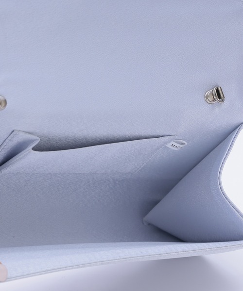 haremode（ハレモード）の「結婚式 お呼ばれ 謝恩会 成人式 対応 クラッチバッグ レター型 レース チェーン付き2WAY パーティ オケージョン バッグ（クラッチバッグ・レディース・ベージュ/シルバー/ブラック・FREE）」の8枚目の写真