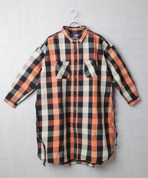 【セール】【T6】【HOUSTON women】WOMEN CHECK VIYELLA ONEPIECE / ウーマン チェックビエラ ワンピース 22HL008（ワンピース）｜HOUSTON（ヒューストン）