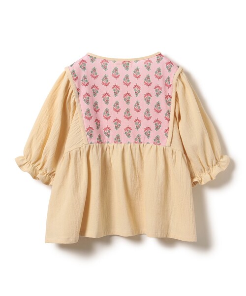 BEAMS mini(ビームスミニ)の「エスニック フラワー ブラウス 2025SS(90~150cm)(シャツ/ブラウス・キッズ・イエロー/ピンク・90/100/110/120/130/140/150)」の12枚目の写真