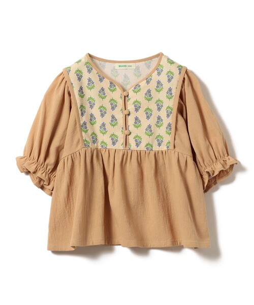 BEAMS mini(ビームスミニ)の「エスニック フラワー ブラウス 2025SS(90~150cm)(シャツ/ブラウス・キッズ・イエロー/ピンク・90/100/110/120/130/140/150)」の13枚目の写真