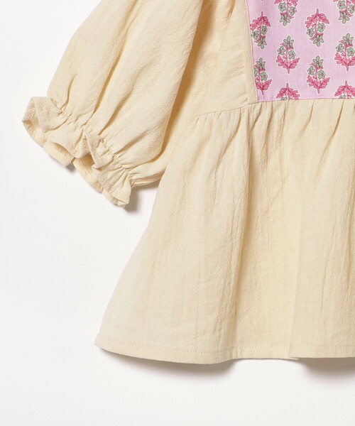 BEAMS mini(ビームスミニ)の「エスニック フラワー ブラウス 2025SS(90~150cm)(シャツ/ブラウス・キッズ・イエロー/ピンク・90/100/110/120/130/140/150)」の16枚目の写真