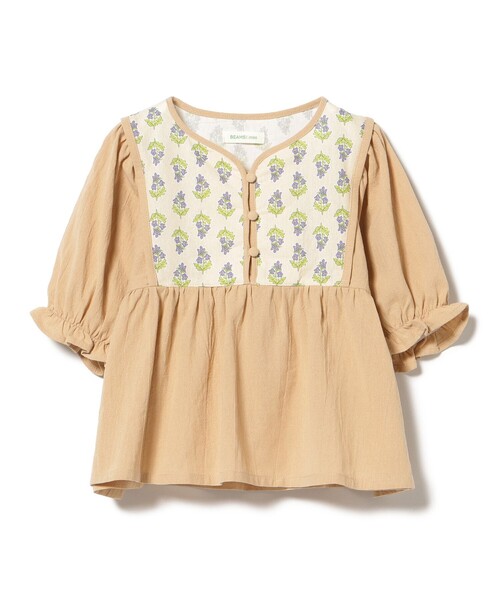 BEAMS mini(ビームスミニ)の「エスニック フラワー ブラウス 2025SS(90~150cm)(シャツ/ブラウス・キッズ・イエロー/ピンク・90/100/110/120/130/140/150)」の19枚目の写真