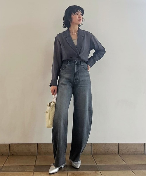 DRESSLAVE(ドレスレイブ)の「barrel black denim pants(バレルブラックデニムパンツ)(デニムパンツ・レディース・ブラック・36/38)」の20枚目の写真