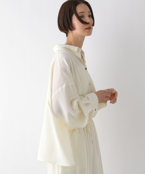 LEPSIM（レプシィム）の「マルチメリット切り替えシャツ　242755（シャツ/ブラウス・レディース・カーキ/アイボリー/ネイビー/ベージュ・FREE）」の11枚目の写真