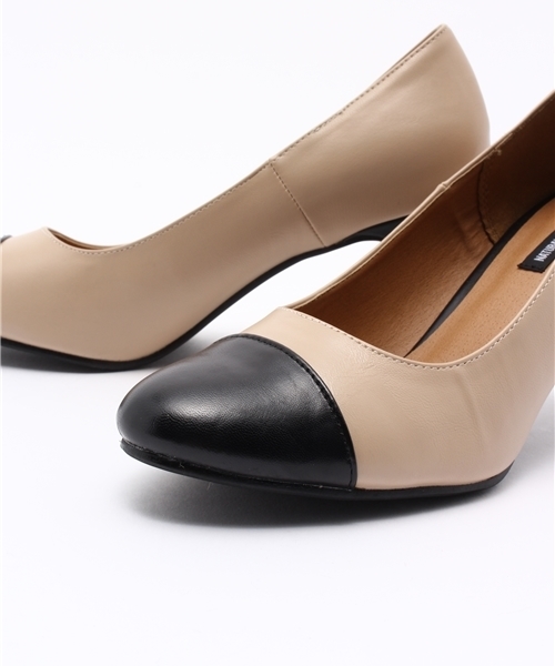 NATURAL BEAUTY BASIC（ナチュラルビューティーベーシック）の「【AneCan 12月号掲載】ラウンドパンプス（パンプス・レディース・ベージュ/ブラック・24.5cm/24.0cm/23.0cm/22.5cm/23.5cm）」の6枚目の写真