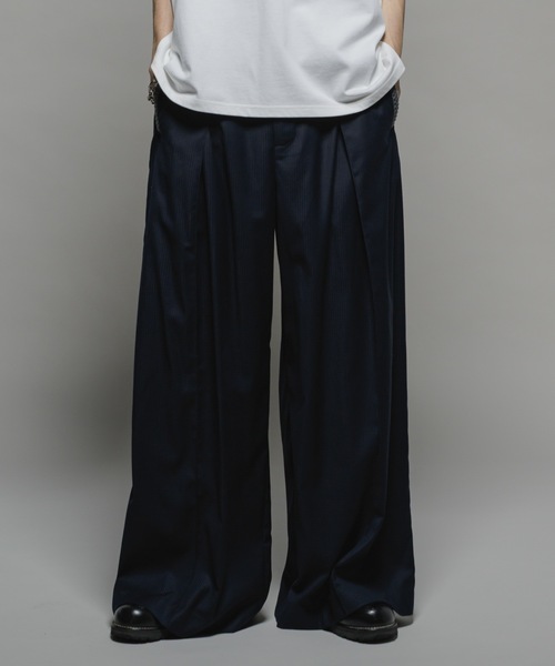 Shadow stripe baggy slacks/シャドーストライプバギー