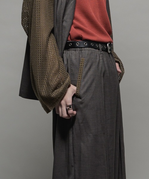 Casper John シャドーストライプバギースラックス Sサイズ ブラック CASPER JOHN（キャスパージョン）の「Shadow stripe baggy