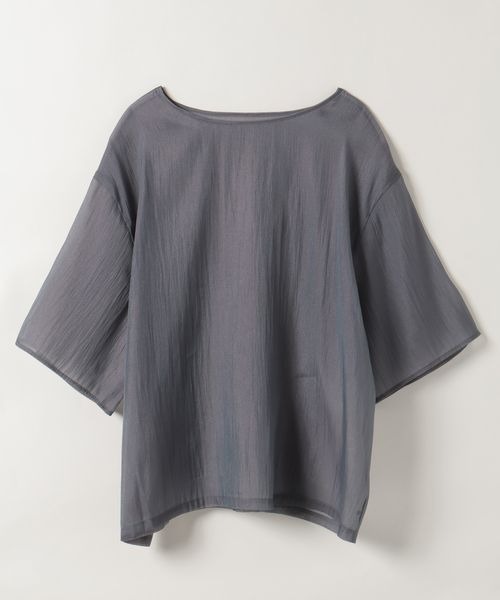 JEANASIS(ジーナシス)の「カラーシアープルオーバーSS/321929(Tシャツ/カットソー・レディース・チャコールグレー/ベージュ/ブルー・FREE)」の2枚目の写真