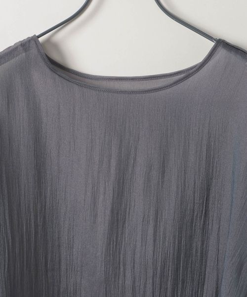 JEANASIS(ジーナシス)の「カラーシアープルオーバーSS/321929(Tシャツ/カットソー・レディース・チャコールグレー/ベージュ/ブルー・FREE)」の5枚目の写真