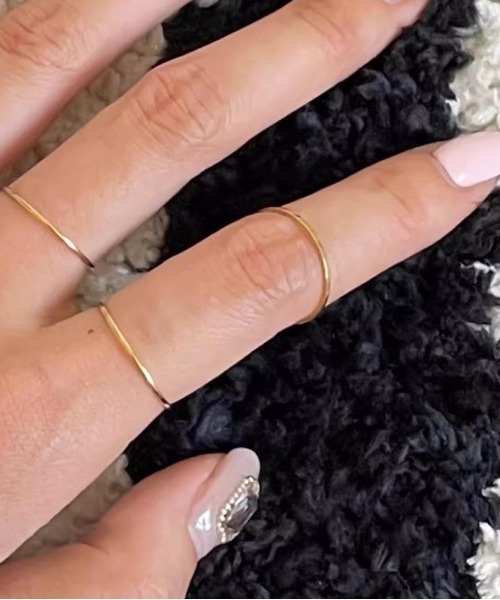 Burner(バーナー)の「【OKUOKU 0909】極細 リング ステンレス 低アレルギー oku-ring-737847431074-2 Nn(リング・レディース・シルバー/ゴールド・US5/US8/US7/US6/US10/US9)」の1枚目の写真