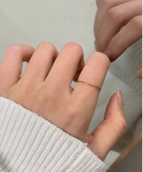 Burner(バーナー)の「【OKUOKU 0909】極細 リング ステンレス 低アレルギー oku-ring-737847431074-2 Nn(リング・レディース・シルバー/ゴールド・US5/US8/US7/US6/US10/US9)」の4枚目の写真
