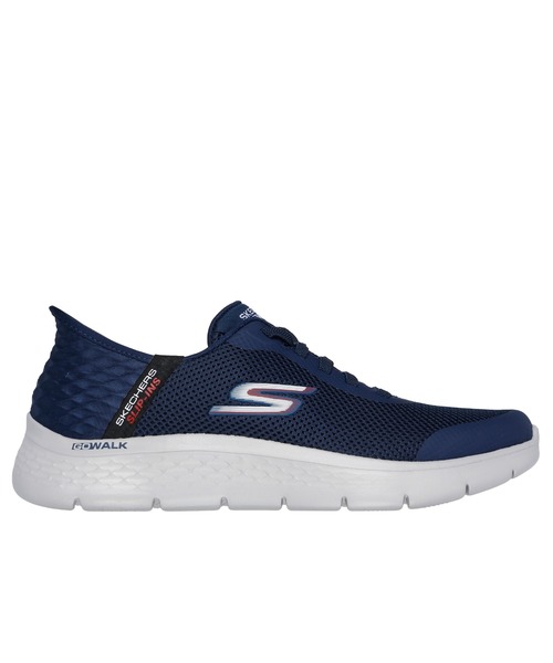 SKECHERS(スケッチャーズ)の「SKECHERS HANDS FREE SLIP-INS GO WALK FLEX-HANDS UP / スケッチャーズ ハンズフリースリップインズ ゴーウォークフレックス ハンズアップ(スニーカー・メンズ・ネイビー/ブラック×ブラック・27cm/26.5cm/26cm/25.5cm/25cm/28cm/27.5cm)」の8枚目の写真
