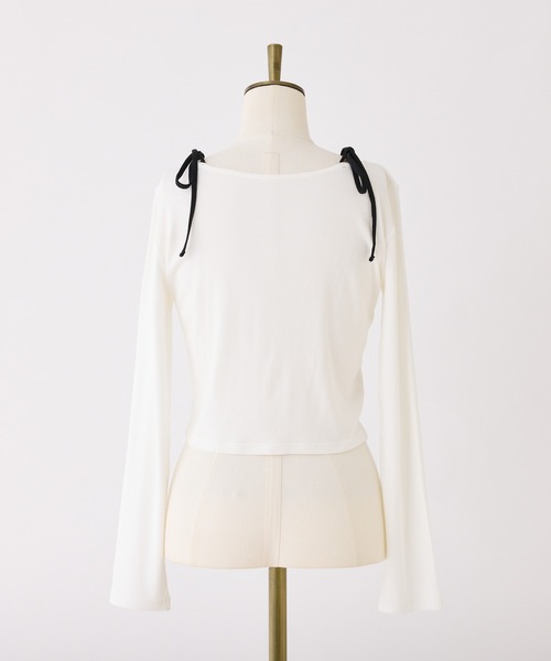 one after another NICE CLAUP(ワンアフターアナザーナイスクラップ)の「ドッキングトップス(Tシャツ/カットソー・レディース・オフホワイト/ネイビー/ブラック/サックスブルー・FREE)」の9枚目の写真